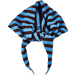 Polyester Striped Knitted Triangle Scarf for Women, Blue, 1080x370x1mm(AJEW-CY0003-06)