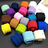 Polyester Lace Trim, Lace Ribbon For Sewing Decoration, Mixed Color, 45mm, about 1- 3/4 inch(45mm) wide, about 10.93 yards (10m)/roll(OCOR-A004-01)