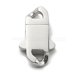 304 Stainless Steel Bayonet Clasps, Stainless Steel Color, 20x11x4mm, Hole: 3.5x2.5mm(STAS-B082-01A-P)