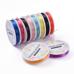 Elastic Crystal Thread, Jewelry Beading Cords, For Stretch Bracelet Making, Mixed Color, 0.8mm, about 10.93 yards(10m)/roll(EW-S004-0.8mm)