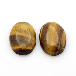 Natural Tiger Eye Cabochons, Oval, 25x18x5~7mm(X-G-P023-09)