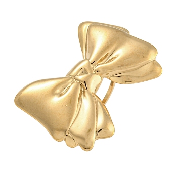 304 Stainless Steel Ring for Women, Butterfly, Golden, 24.5x34mm,US Size 6(16.5mm)