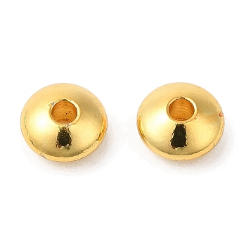 Brass Beads, Cadmium Free & Lead Free, Rondelle, Long-Lasting Plated, Golden, 6x3mm, Hole: 2mm