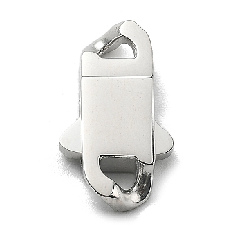 304 Stainless Steel Bayonet Clasps, Stainless Steel Color, 20x11x4mm, Hole: 3.5x2.5mm