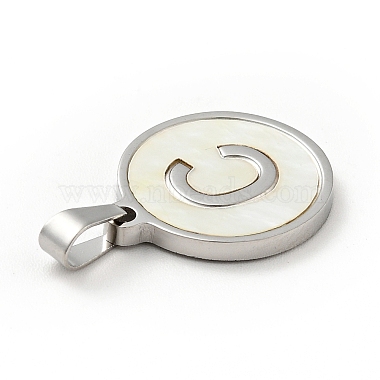 304 Stainless Steel with White Shell Pendants(STAS-G268-01C-P)-3