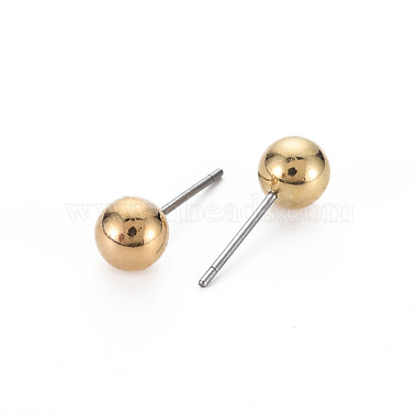 Boucles d'oreilles en forme de boule de perles en plastique ABS pour femmes(EJEW-S213-01B-A01KC-RS)-2