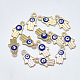 Light Gold Plated Alloy Charms(X-ENAM-S117-28B)-1