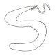 долговечные женские ожерелья-цепочки из латуни с покрытием(NJEW-G105-02P)-1
