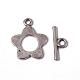 Flower Tibetan Style Alloy Toggle Clasps(X-A0977Y-NF)-1
