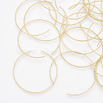 Brass Linking Rings, Cadmium Free & Nickel Free & Lead Free, Real 18K Gold Plated, 42x1mm(KK-T035-01)
