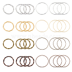160pcs 8 colors Tibetan Style Brass Linking Rings, Mixed Color, 22~30x0.7~1.5mm, 20pcs/style(FIND-GA0005-14)