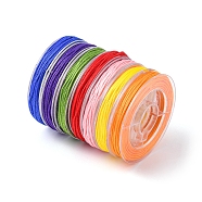 7 Rolls 7 Colors Nylon Thread, Chinese Knotting Cord, Colorful, 0.8mm, about 7.65~9.84 yards(7~9m)/roll(NWIR-YW0001-02)