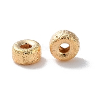 Brass Beads, Column, Real 18K Gold Plated, 4x2mm, Hole: 1.2mm(KK-F867-29G-01)