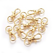 Alloy Swivel Lobster Claw Clasps, Swivel Snap Hook, Jewellery Making Supplies, Golden, 30.5x11x6mm, Hole: 5x9mm(X-IFIN-E548Y-G)