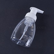 Foaming Pump Soap Bottles, Refillable Bottles, Clear, 15.4x8.05x5.3cm, Capacity: about 250ml(MRMJ-WH0009-05-250ml)