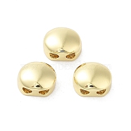 Oval Brass Beads, Cadmium Free & Lead Free, Long-Lasting Plated, Real 18K Gold Plated, 6.5x8x4mm, Hole: 1.6mm(KK-E102-25G-02)