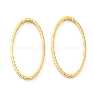 Brass Linking Rings, Cadmium Free & Lead Free, Long-Lasting Plated, Oval, Real 24K Gold Plated, 13x7x1mm, Inner Diameter: 12x6mm(KK-M250-23B-G)