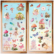 8 Sheets 8 Styles PVC Waterproof Wall Stickers, Self-Adhesive Decals, for Window or Stairway Home Decoration, Angel & Fairy, 200x145mm, 1 sheet/style(DIY-WH0345-136)