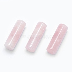 Natural Rose Quartz Beads, Column, Undrilled/No Hole Beads, 35x10mm(G-E490-G01)