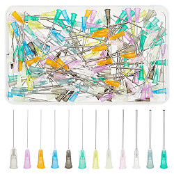 120Pcs 12 Style Plastic & Stainless Steel Fluid Precision Blunt Needle Dispense Tips, Glue Dispensing Needles, Mixed Color, 5.5x0.6cm, 10pcs/style(TOOL-FG0001-18)