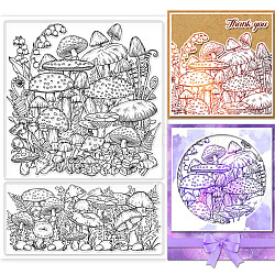 Custom PVC Plastic Clear Stamps, for DIY Scrapbooking, Photo Album Decorative, Cards Making, Mushroom, 160x110x3mm(DIY-WH0448-0426)