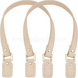 PU Leather Bag Handles, with  Aluminium Alloy Findings, for Bag Straps Replacement Accessories, Bisque, 590mm(FIND-WH0062-78A)