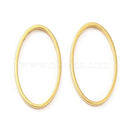 Brass Linking Rings, Cadmium Free & Lead Free, Long-Lasting Plated, Oval, Real 24K Gold Plated, 13x7x1mm, Inner Diameter: 12x6mm(KK-M250-23B-G)