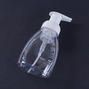 Foaming Pump Soap Bottles, Refillable Bottles, Clear, 15.4x8.05x5.3cm, Capacity: about 250ml