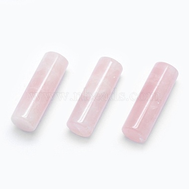 35mm Column Rose Quartz Beads