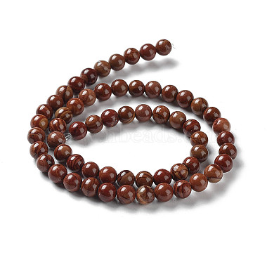 Natural Wood Lace Stone Beads Strands(G-P516-A02-02)-2