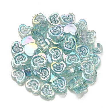 UV Plating Rainbow Iridescent Acrylic Beads(OACR-G012-11B)-3
