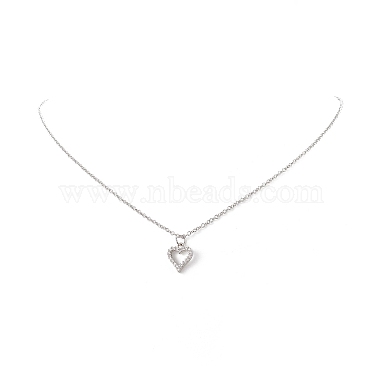 Brass Pendant Necklace with Clear Cubic Zirconia(NJEW-JN04250-01)-7