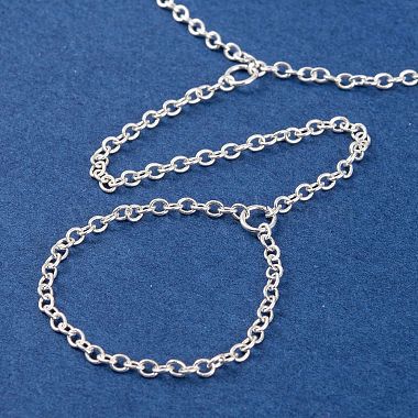 Brass Cable Chain Ring Bracelets for Women(BJEW-L690-01S)-2