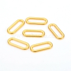 304 Stainless Steel Linking Rings, Oval, Golden, 16x6.5x1mm, Inner Diameter: 12.8x3.2mm(STAS-I149-20G)