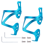 Aluminum Alloy Bicycle Drink Water Bottle Cup Holder Cage, Blue, 148x77x20mm(AJEW-WH0143-30E)