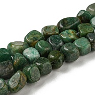 Natural African Jade Bead Strands, Tumbled Stone, Nuggets, 3~7.5x4.5~6x3~6mm, Hole: 1mm, about 61~66pcs/strand, 15.16''~15.35''(38.5~39cm)(G-F465-01A)