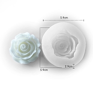 Flower Scented Candle Food Grade Silicone Molds, Candle Making Molds, Aromatherapy Candle Mold, White, 5.9x5.9x2.9cm(PW-WG46971-09)
