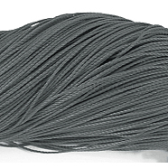 Round Waxed Polyester Cord, Taiwan Waxed Cord, Twisted Cord, Slate Gray, 1.5mm, about 415.57 yards(380m)/bundle(YC-R135-1.5mm-319)
