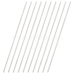 304 Stainless Steel Solid Bar, Metal Round Dowel Rod, Stainless Steel Color, 300x3mm(FIND-WH0423-67A)