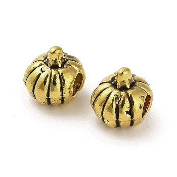 Tibetan Style Alloy Beads, Cadmium Free & Lead Free, Pumpkin, Antique Golden, 11x11.5x9mm, Hole: 4.5mm, about 434pcs/1000g