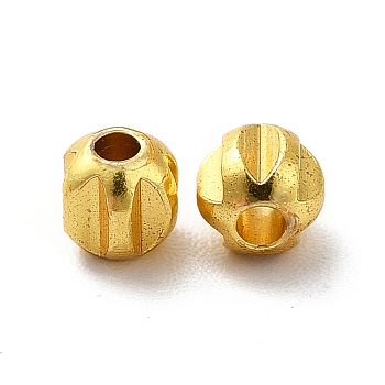 Rack Plating Brass Beads, Rondelle, Golden, 4x4x3.5mm, Hole: 1.5mm