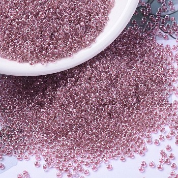 MIYUKI Round Rocailles Beads, Japanese Seed Beads, 11/0, (RR1132) Inside Dyed Berry, 2x1.3mm, Hole: 0.8mm, about 1111pcs/10g