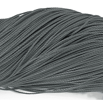 Round Waxed Polyester Cord, Taiwan Waxed Cord, Twisted Cord, Slate Gray, 1.5mm, about 415.57 yards(380m)/bundle