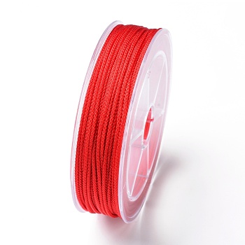 Braided Nylon Threads, Mambo Thread, for Jewelry Making, Red, 1.5mm, about 19.68 yards(18m)/roll