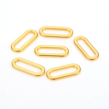 304 Stainless Steel Linking Rings, Oval, Golden, 16x6.5x1mm, Inner Diameter: 12.8x3.2mm