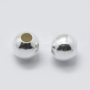 Sterling Silver Spacer Beads(X-STER-K171-44S-4mm)-2