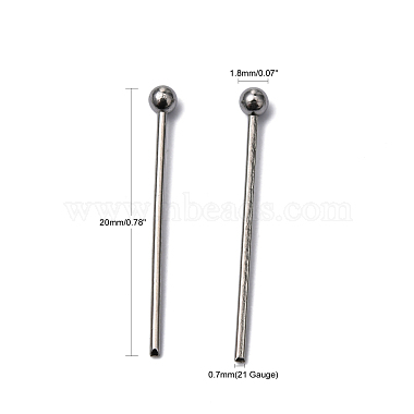 304 Stainless Steel Ball Head Pins(X-STAS-M010-20mm-01)-5