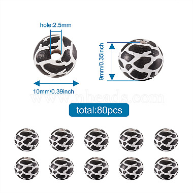 Printed Natural Wooden Beads(WOOD-TA0001-57)-9