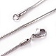 304 Stainless Steel Snake Chain Necklaces(X-NJEW-F265-C-P)-2