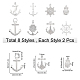 16Pcs 8 Style 316 Surgical & 304 Stainless Steel Pendants(STAS-SC0002-95)-2